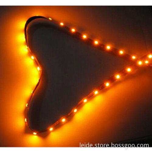 SMD5050 Yellow LED Flexible Strip Light, 12V DC Voltage